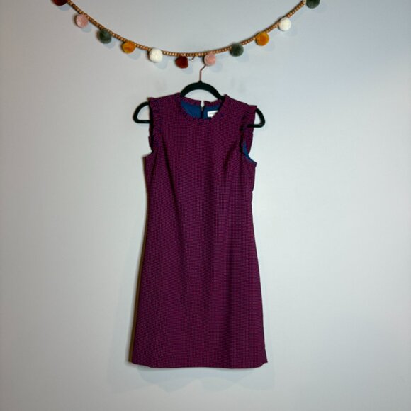 J. Crew Factory Printed ruffleneck suit dress - Picture 1 of 5